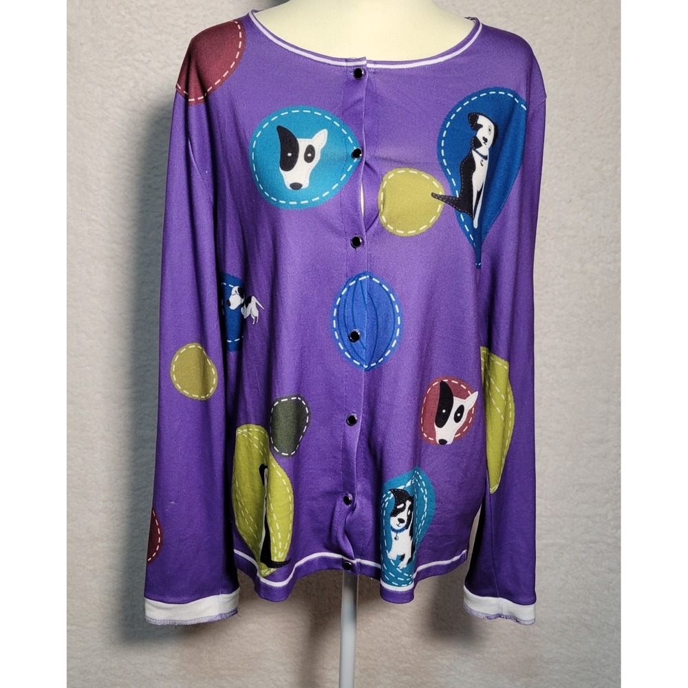 MissLook Dog Puppy Sweater XL Cardigan Sweater Long‎ Sleeve See Pics Flaws 0302